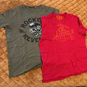 Johnson Motors Inc. tees, size large